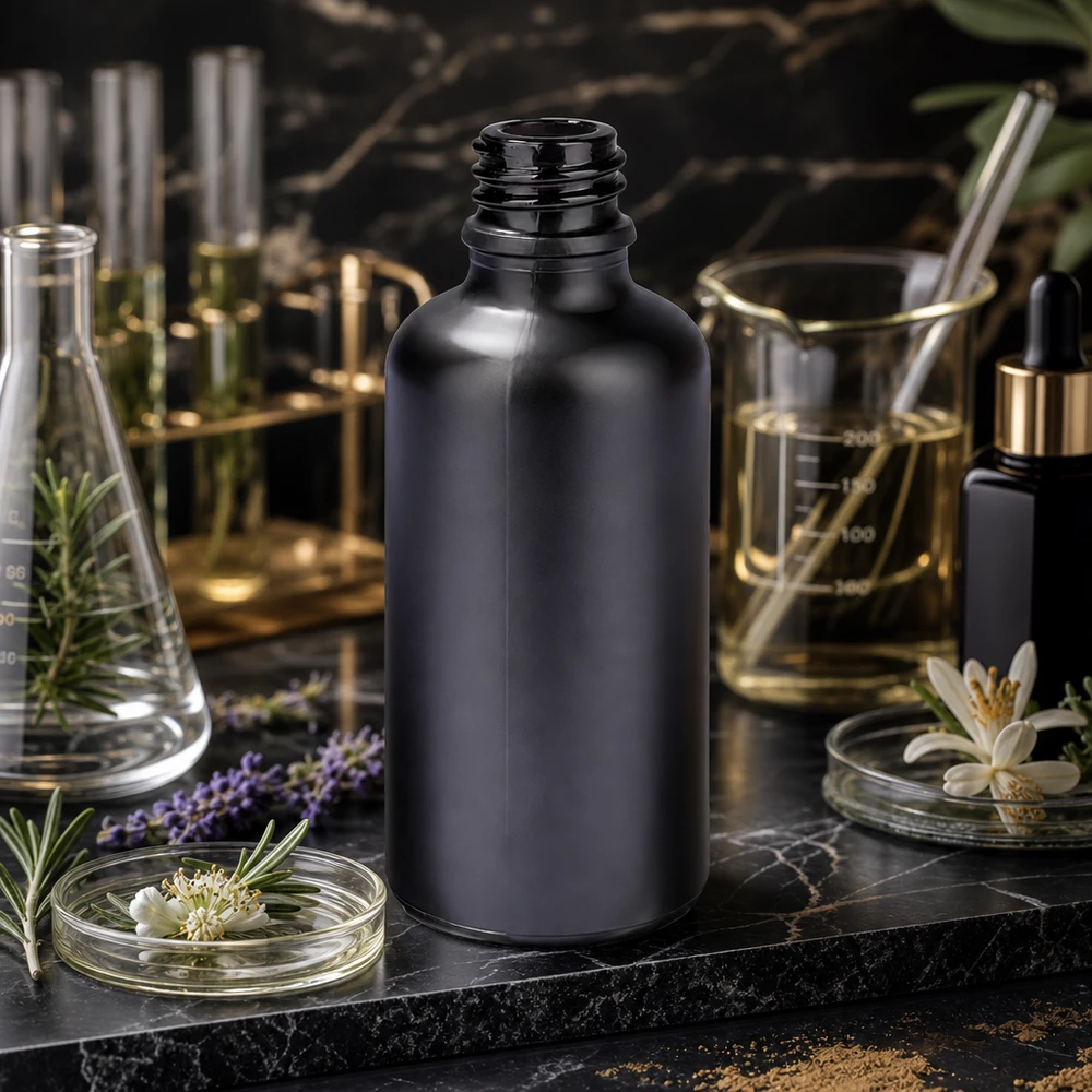 50ml Apothekerflasche BlackLine UT18/50 UNiTWIST Vielseitige 50ml Apothekerflasche BlackLine UT18/50 UNiTWIST für DIY Kosmetik und Naturheilkunde