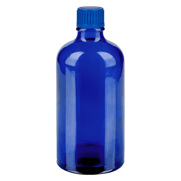 100ml Flasche 11mm Schraubverschluss blau Standard BlueLine UT18/100