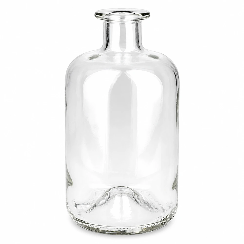 500ml Glasflasche "Luna" ohne Verschluss UNiTWIST 500ml Glasflasche Luna transparent ohne Verschluss UNiTWIST Apothekerflasche rund mit engem Hals