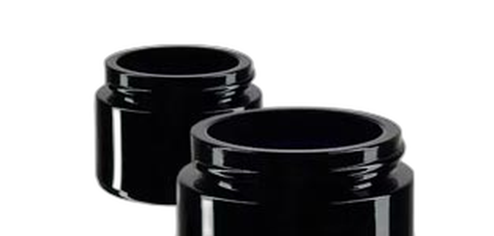 Glastiegel violett ohne Deckel