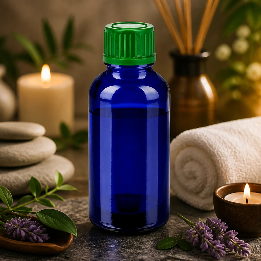 30ml Flasche 11mm Schraubverschluss grün Standard BlueLine UT18/30 Vielseitige blaue 30ml Flasche für Labor Apotheke und therapeutische Anwendungen geeignet