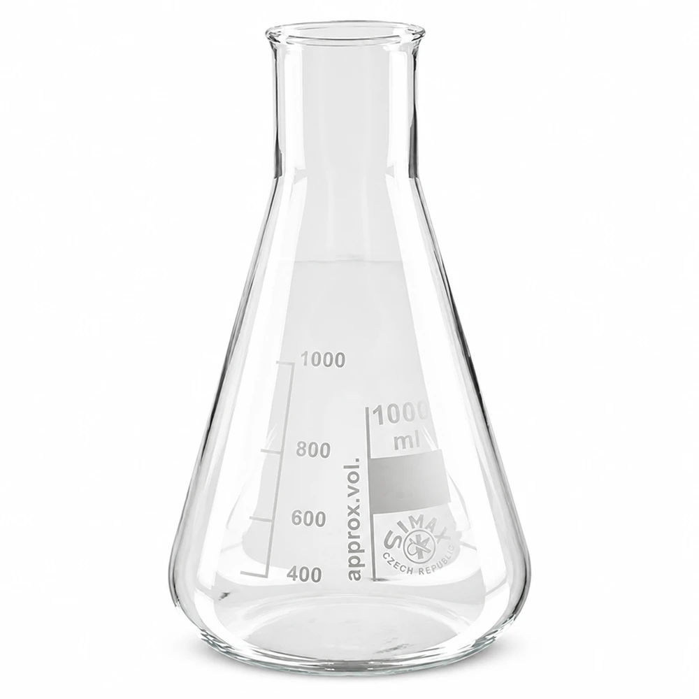 Erlenmeyerkolben 100ml Weithals Konischer Glaskolben 100ml mit Weithals und Graduierung für Laboranwendungen