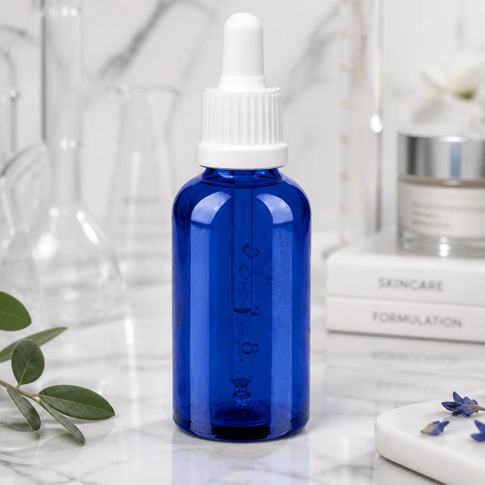 50ml Pipettenflasche OV BlueLine UT18/50 in intensivem Blau mit auslaufsicherem Verschluss