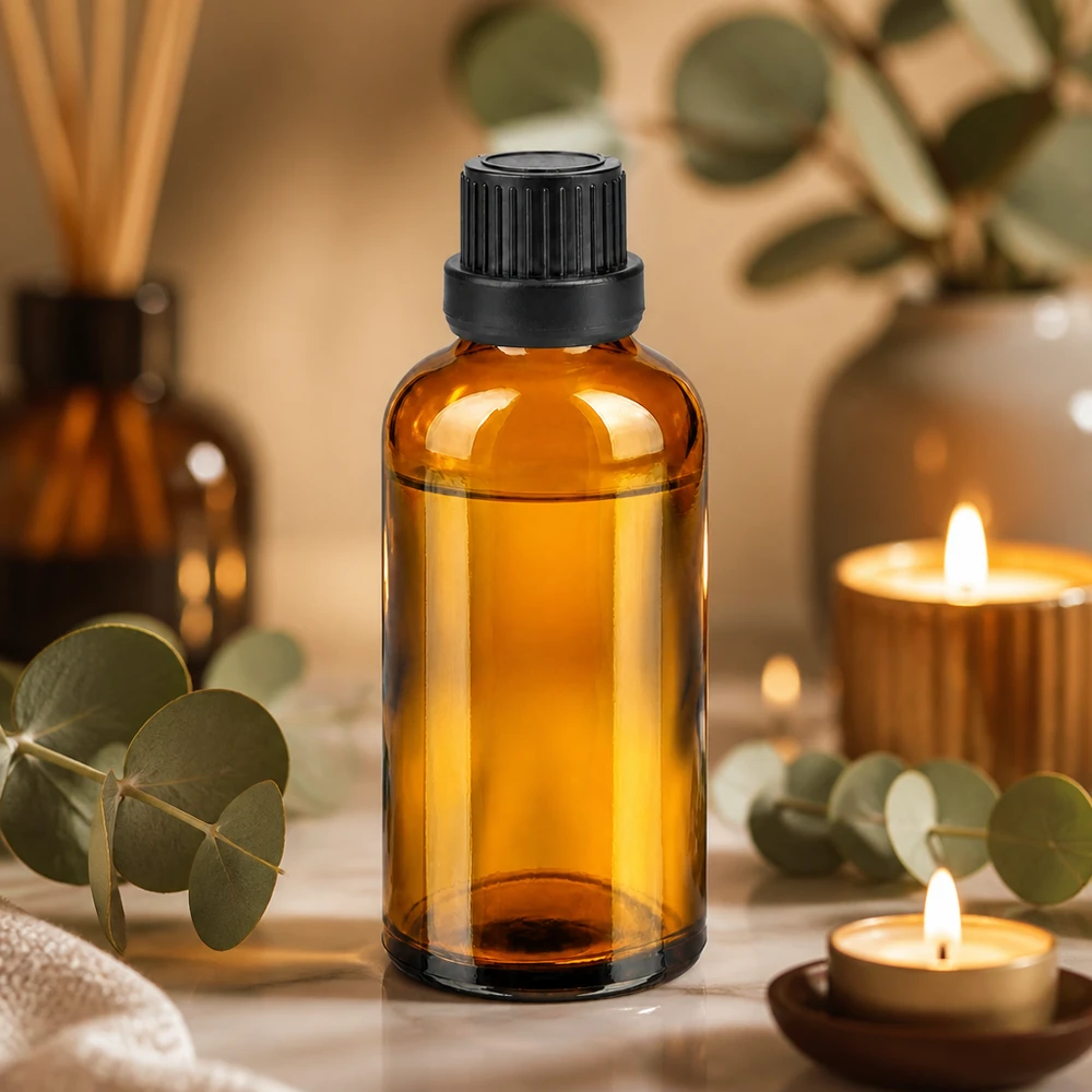 50ml Flasche 11mm Schraubverschluss schwarz OriginalitätsverschlussII BrownLine UT18/50 Professionelle Glasverpackung 50ml braun mit schwarzem Verschluss für Labor und Kosmetikindustrie