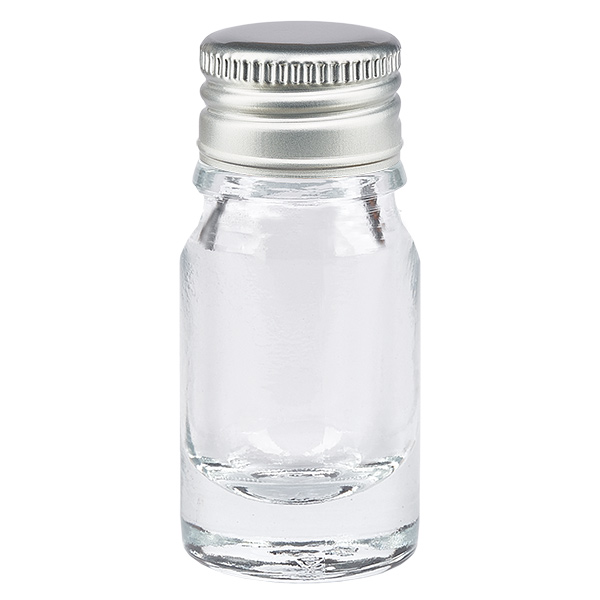 5ml Flasche 11mm Schraubverschluss Alu-Silber Standard ClearLine UT18/5