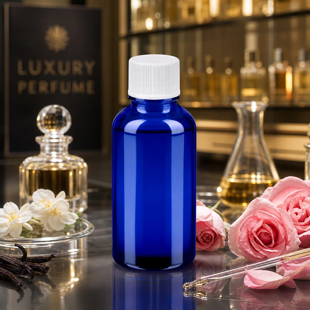 Pharmaqualität Glasflasche 30ml mit hygienischem weißen Deckel für sterile Aufbewahrung