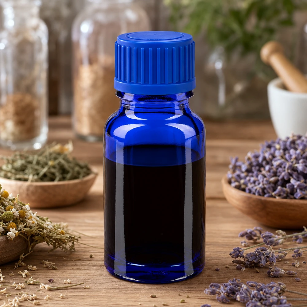 Vielseitige 10ml Glasflasche blau für Parfüm Seren und konzentrierte Essenzen