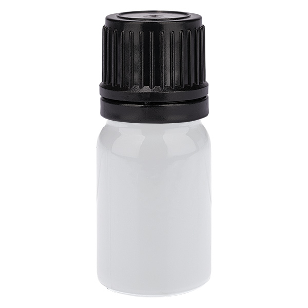 5ml Globuliflasche 3mm Giessring schwarz Standardverschluss WhiteLine UT18/5