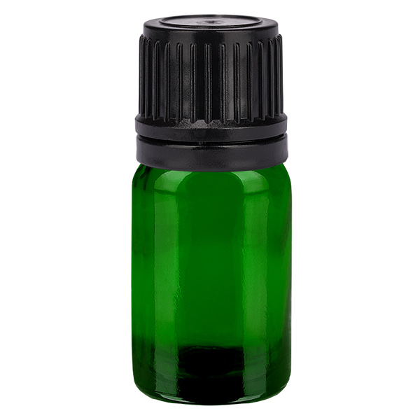 5ml Globuliflasche 3mm Giessring schwarz Originalitätsverschluss GreenLine UT18/5