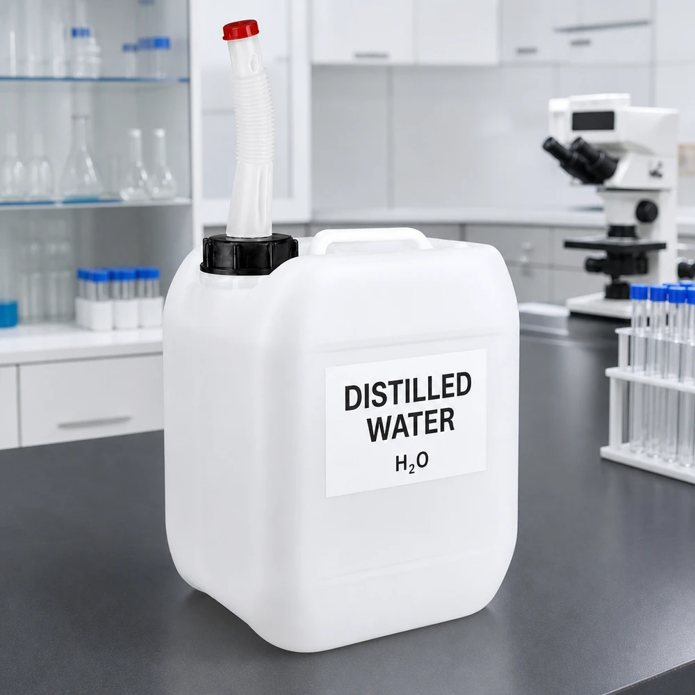 Kanister 5 Liter mit Auslaufrohr Flex Dichter Kunststoffkanister mit schwarzem Schraubrohr-Adapter für präzises Ausgießen