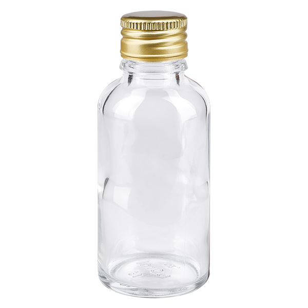 30ml Flasche 11mm Schraubverschluss Alu-Gold Standard ClearLine UT18/30