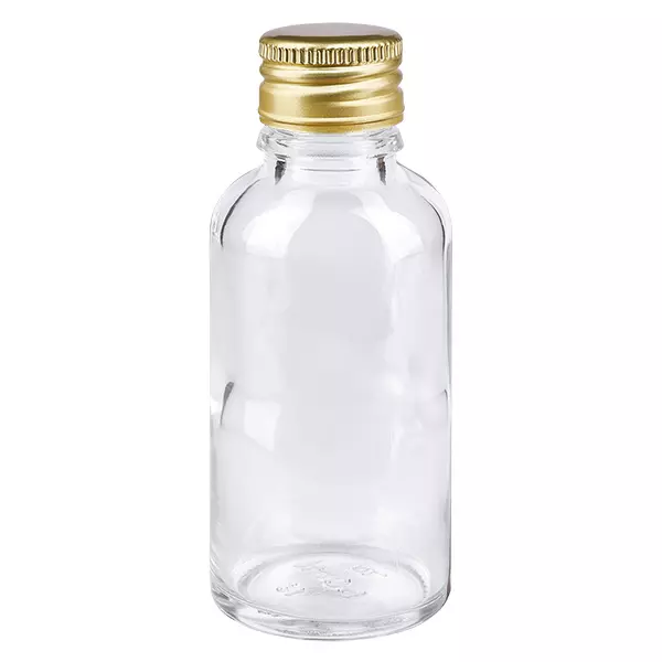 30ml Flasche 11mm Schraubverschluss Alu-Gold Standard ClearLine UT18/30 30ml Flasche 11mm Schraubverschluss Alu-Gold Standard ClearLine UT18/30