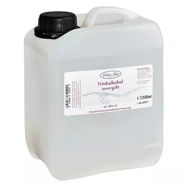 2500ml Weingeist (Trinkalkohol) 96% Doktor-Klaus 2500ml Weingeist (Trinkalkohol) 96% Doktor-Klaus