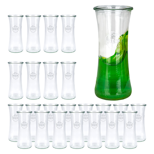 24er Set Weck Gläser 700 ml Delikatessen-Glas rund 24er Set Weck Gläser 700 ml Delikatessen-Glas rund