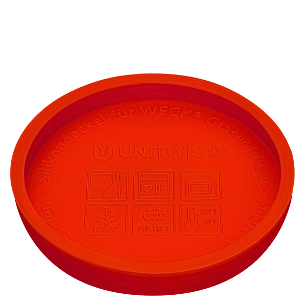 165ml Gourmetglas mit Silikondeckel rot WECK RR80