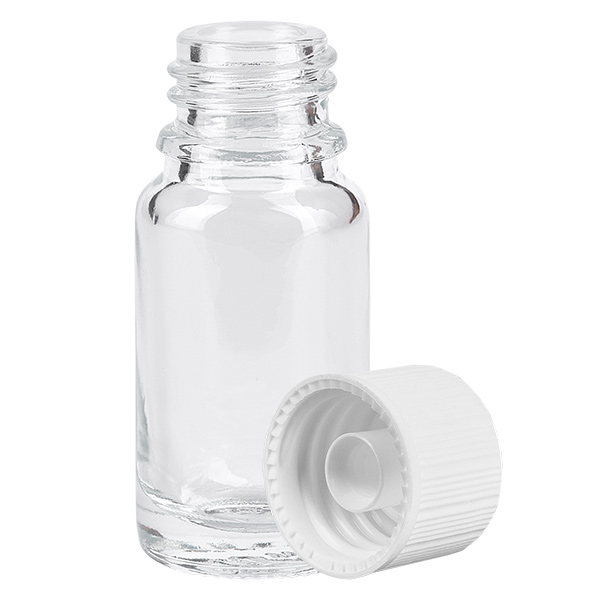 10ml Flasche 11mm Schraubverschluss weiß Standard ClearLine UT18/10 10ml Flasche 11mm Schraubverschluss weiß Standard ClearLine UT18/10
