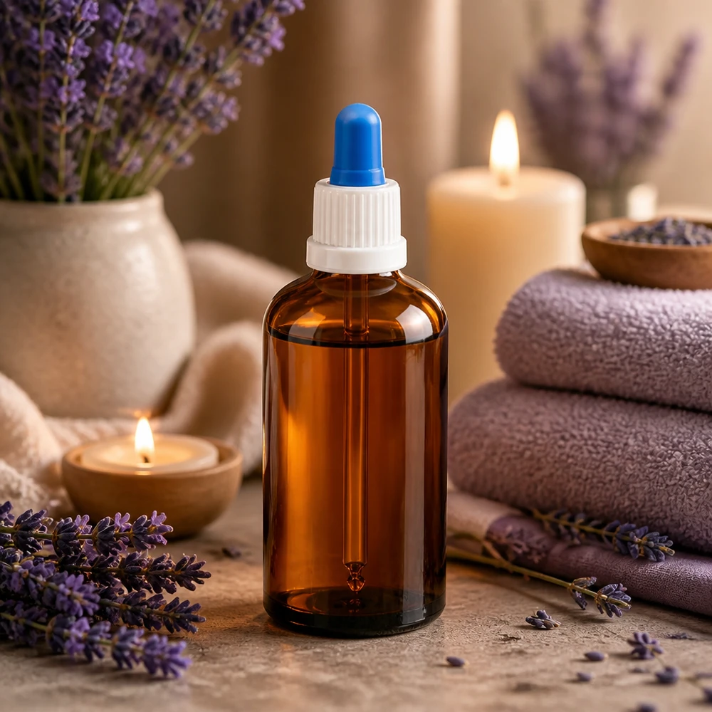 100ml Pipettenflasche weiß/blau Originalitätsverschluss BrownLine UT18/100 Apothekerflasche 100ml braun mit weißem Gewinde und blauer Tropfpipette für genaue Mengen