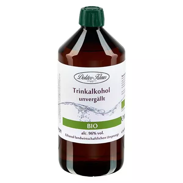 1000ml Bio Weingeist (Trinkalkohol) 96% Doktor-Klaus 1000ml Bio Weingeist (Trinkalkohol) 96% Doktor-Klaus