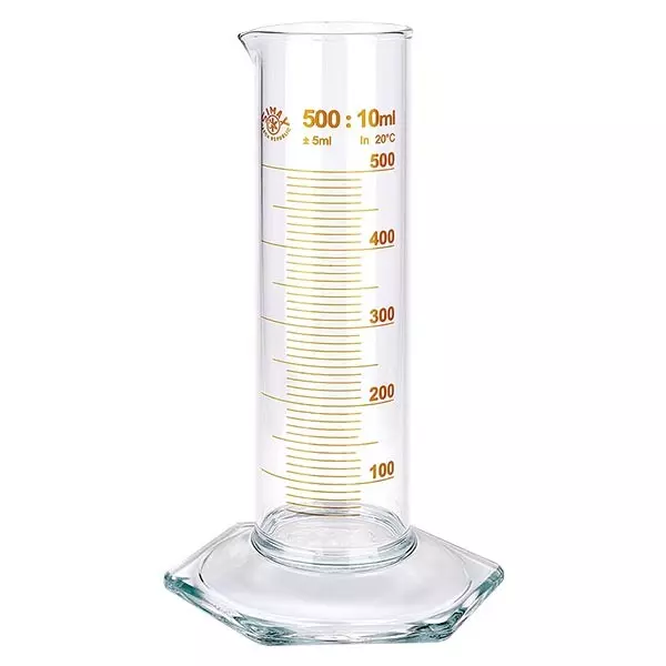 500ml Messzylinder NF aus Glas, braune Skala 500ml Messzylinder NF aus Glas, braune Skala