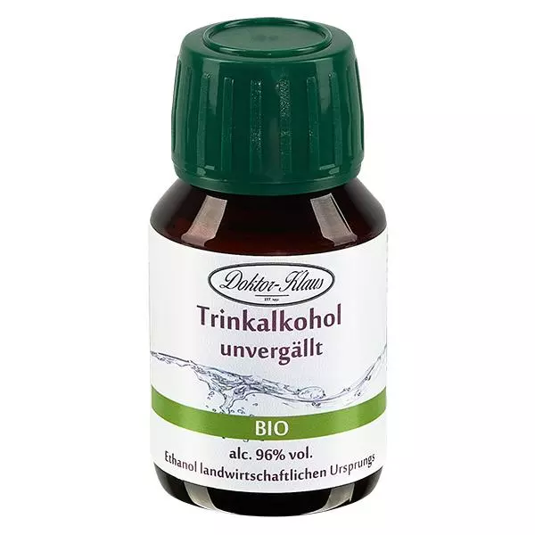 50ml Bio Weingeist (Trinkalkohol) 96% Doktor-Klaus 50ml Bio Weingeist (Trinkalkohol) 96% Doktor-Klaus