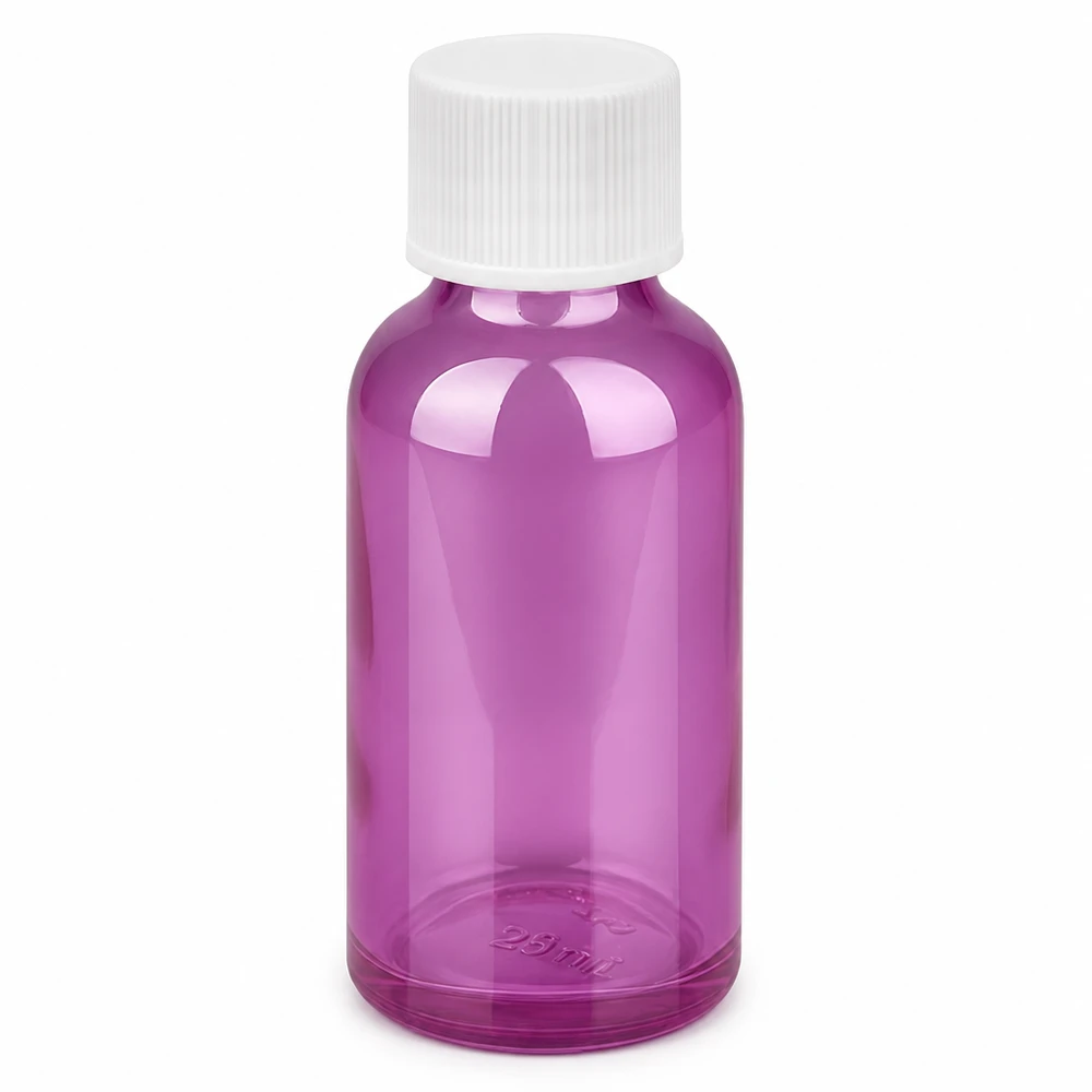 30ml Flasche 11mm Schraubverschluss weiss Standard PurpleLine UT18/30 30ml Mehrzweckflasche mit Standardgewinde für Tropfen Tinkturen und Extrakte