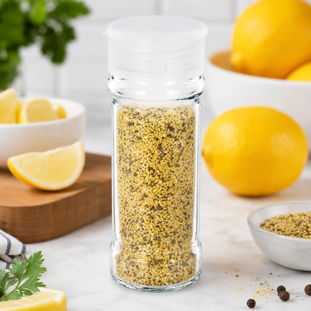 Salz-/Gewürzglas 100ml mit Streuer weiss Nachfüllbares Gewürzglas 100ml mit Streuerdeckel für Kräutersalz und Gewürzmischungen