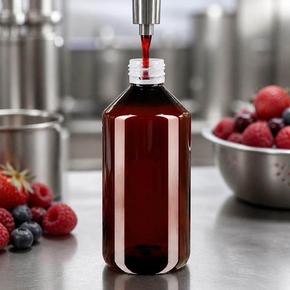 PET Flasche 750ml mit weißem Originalitätsverschluss geriffelt Lichtschutzflasche PET 750ml braun mit weißem geriffeltем OV für rote Fruchtkonzentrate