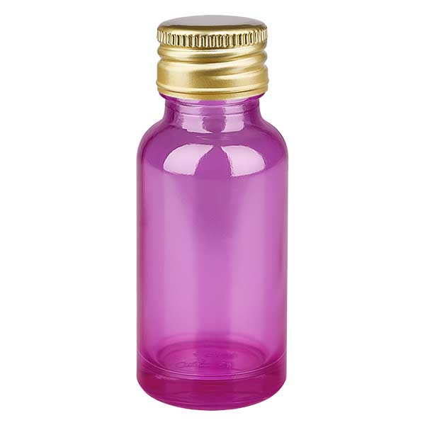 20ml Flasche 11mm Schraubverschluss Alu-Gold Standard PurpleLine. UT18/20