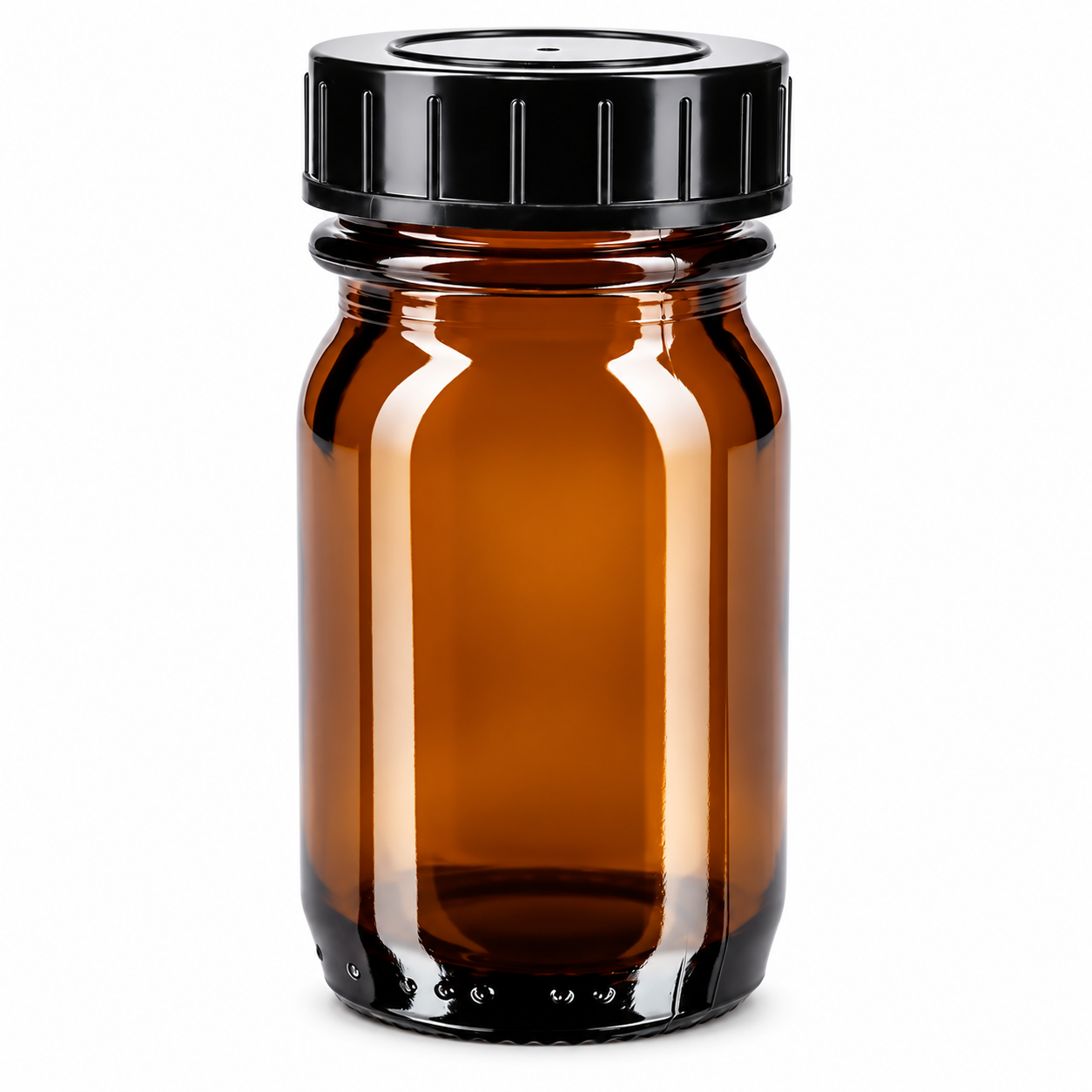 30ml Weithalsflasche Braunglas mit Schraubdeckel – qualitätsoptimiertes Produktfoto