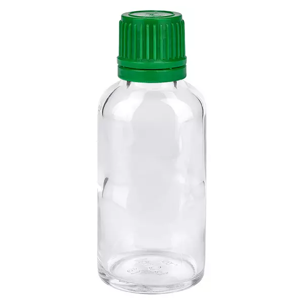 30ml Flasche 11mm Schraubverschluss grün Originalitätsverschluss ClearLine UT18/30