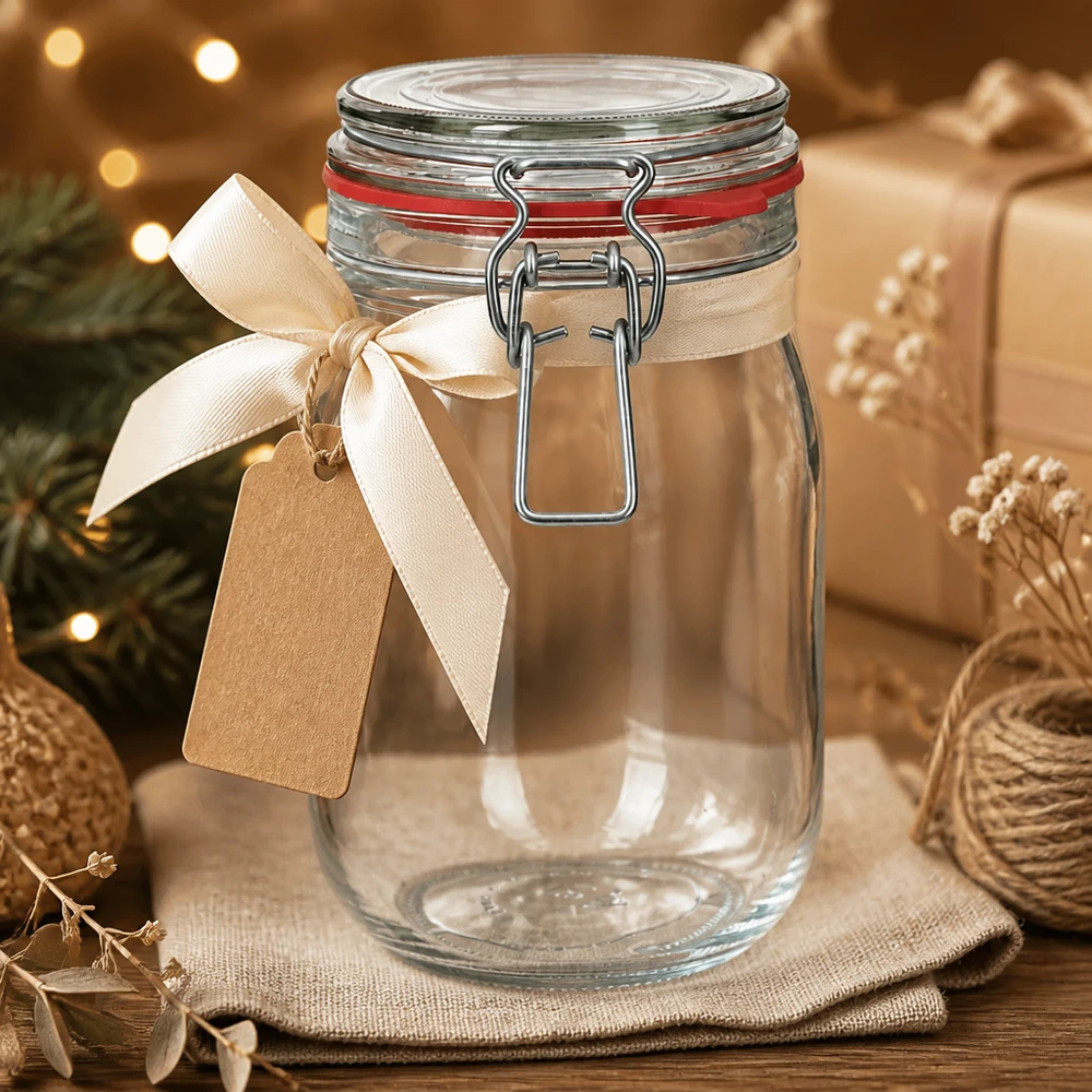 1140ml Vorratsglas Typ G mit Bügelverschluss UN.. Nachhaltiges 1140ml Vorratsglas mit Bügelverschluss als Alternative zu Plastikdosen