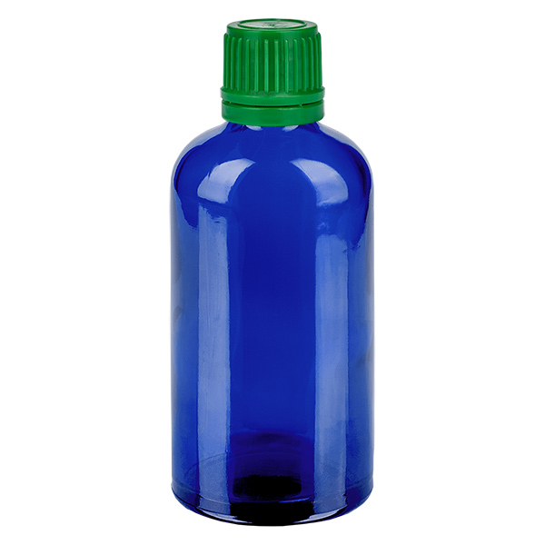 100ml Flasche 11mm Schraubverschluss grün Originalitätsverschluss BlueLine UT18/100