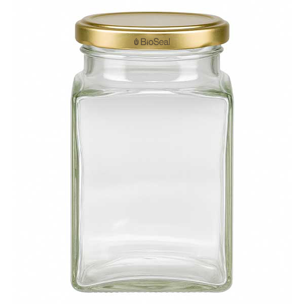 260ml Tetraglas mit BioSeal Deckel gold UNiTWIST