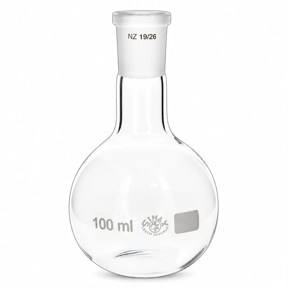 Reaktionskolben 100ml mit NS 19/26 aus hochwertigem Laborglas für Synthese und Analyse