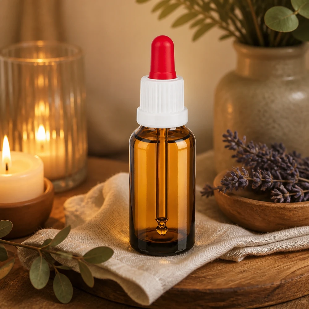 20ml Pipettenflasche weiß/rot Originalitätsverschluss BrownLine UT18/20 Premium 20ml Pipettenflasche BrownLine Serie mit optimaler Lichtabschirmung für Laboranwendungen