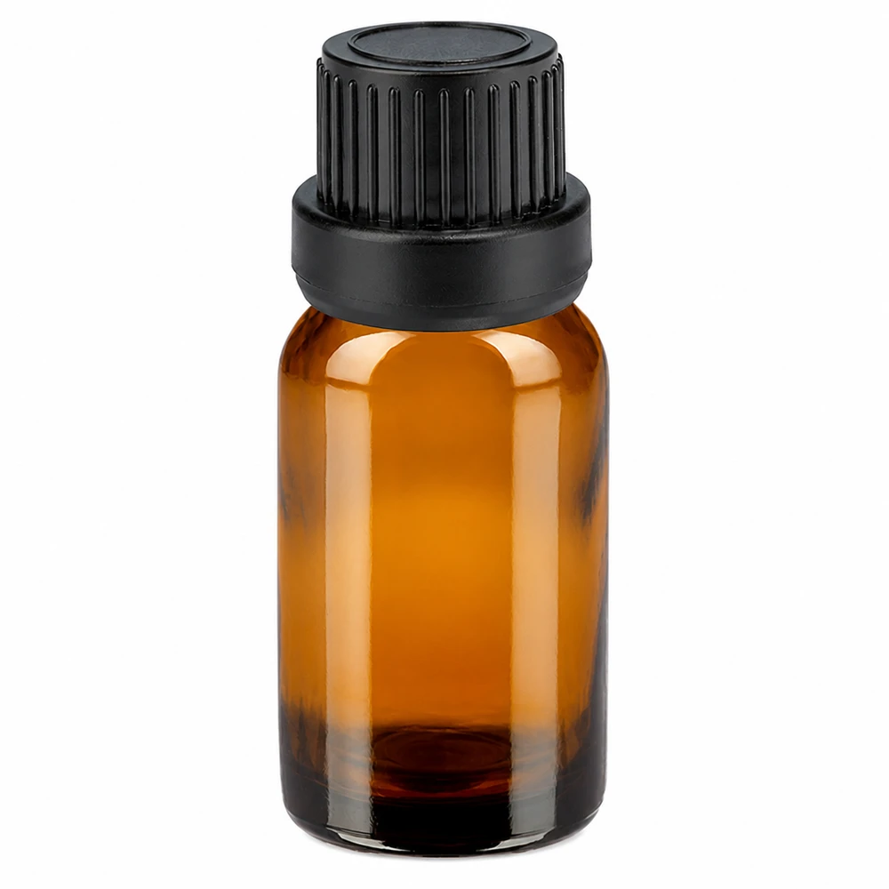 10ml Flasche 11mm Schraubverschluss schwarz OriginalitätsverschlussII BrownLine UT18/10 10ml Glasbehälter braun mit schwarzem Schraubdeckel perfekt für ätherische Öle und Tinkturen