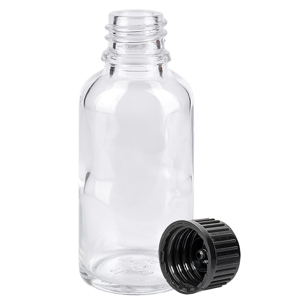 30ml Flasche 11mm Schraubverschluss schwarz Standard ClearLine UT18/30 30ml Flasche 11mm Schraubverschluss schwarz Standard ClearLine UT18/30