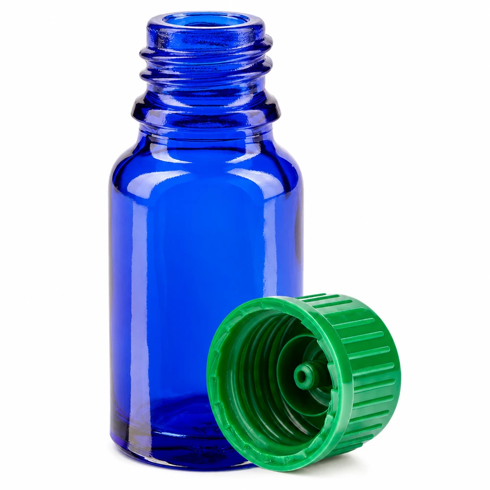 10ml Flasche 11mm Schraubverschluss grün Standard BlueLine UT18/10 Kompakte 10ml blaue Glasflasche SV grün 11mm STD BlueLine für mobile Anwendung