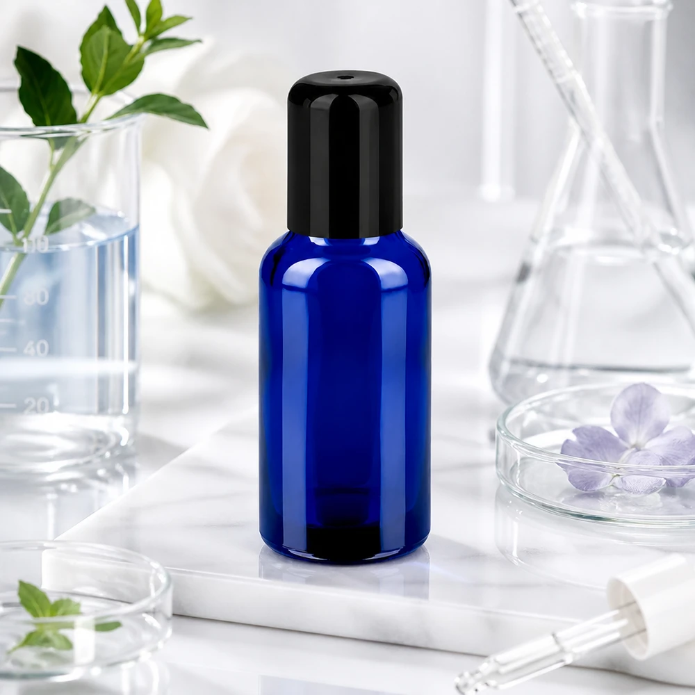 Präzise dosierbare Roll-On Flasche 30ml STD BlueLine UT18/30 für punktgenaue Anwendung
