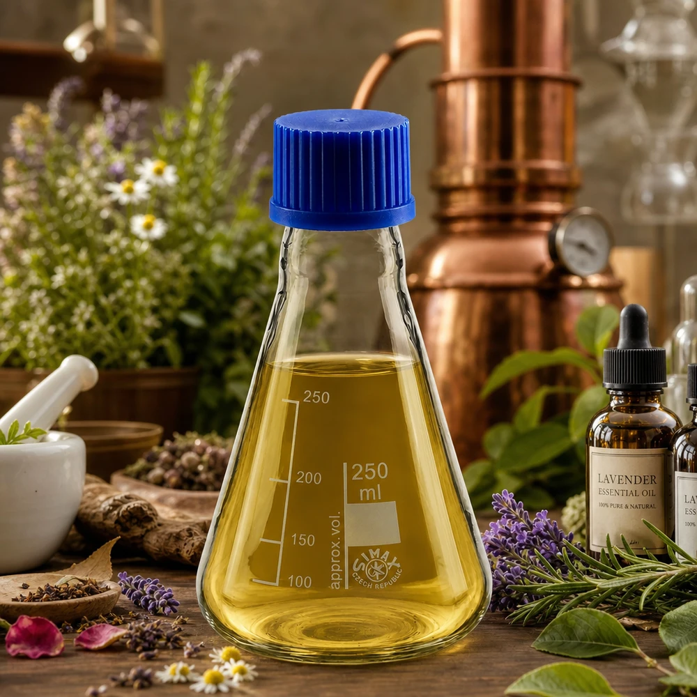 Hochwertig verarbeiteter Glaserlenmeyerkolben 250ml mit ergonomischem Design und festem Verschluss