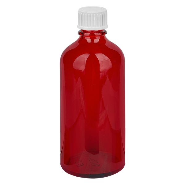 100ml Globuliflasche 3mm Giessring weiß Standardverschluss RedL. UT18/100
