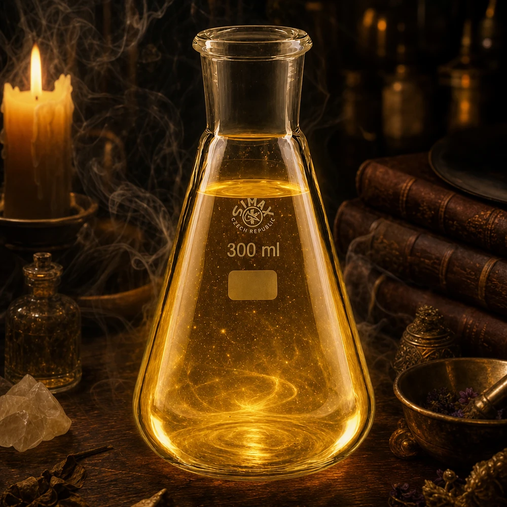 Erlenmeyerkolben 300ml mit Normschliff (29/32) Erlenmeyerkolben 300ml in atmosphärischer Laborumgebung mit Normschliff 29/32