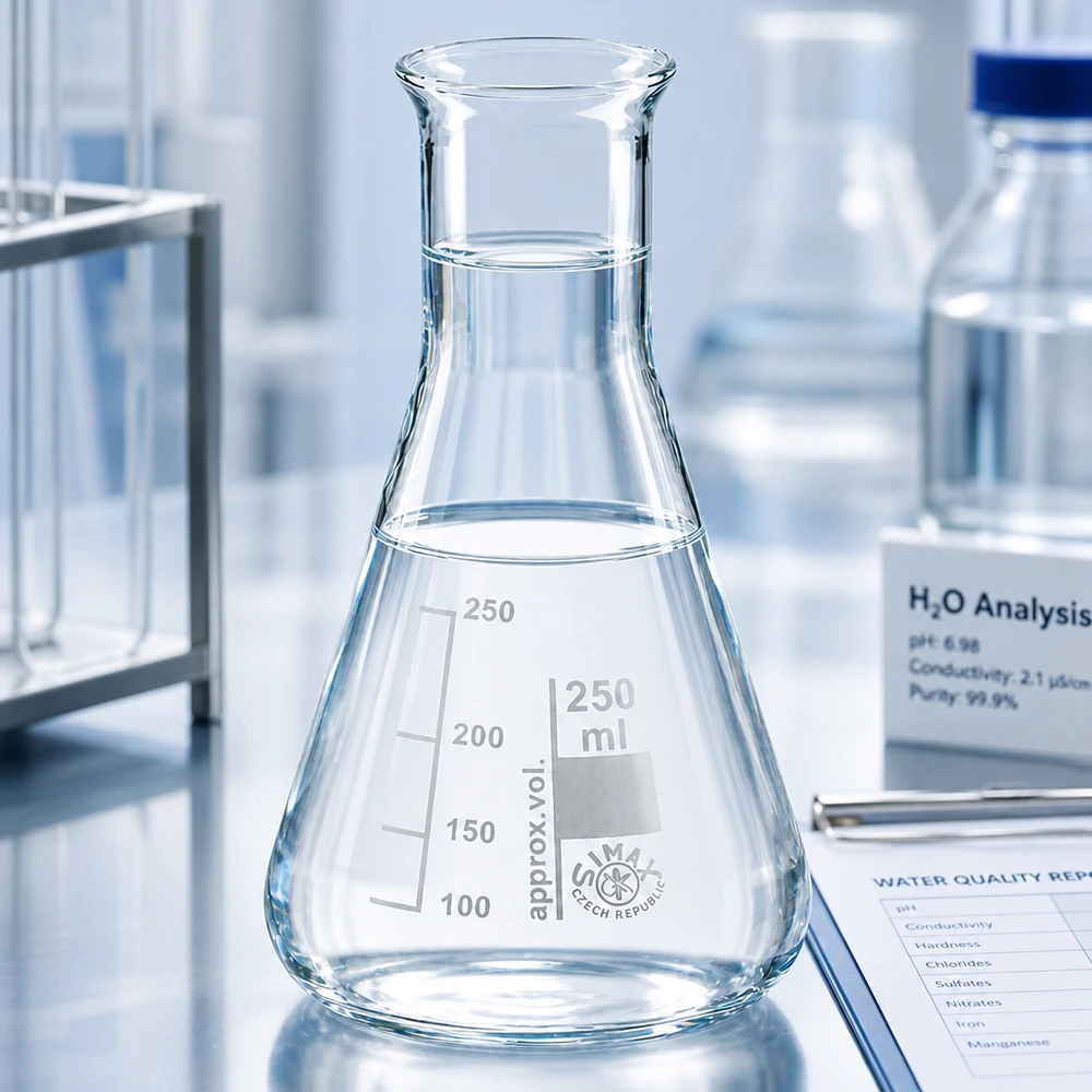 Erlenmeyerkolben 250ml Enghals Wissenschaftlicher Glaskolben 250ml Enghals mit Milliliter-Graduierung für exakte Dosierung