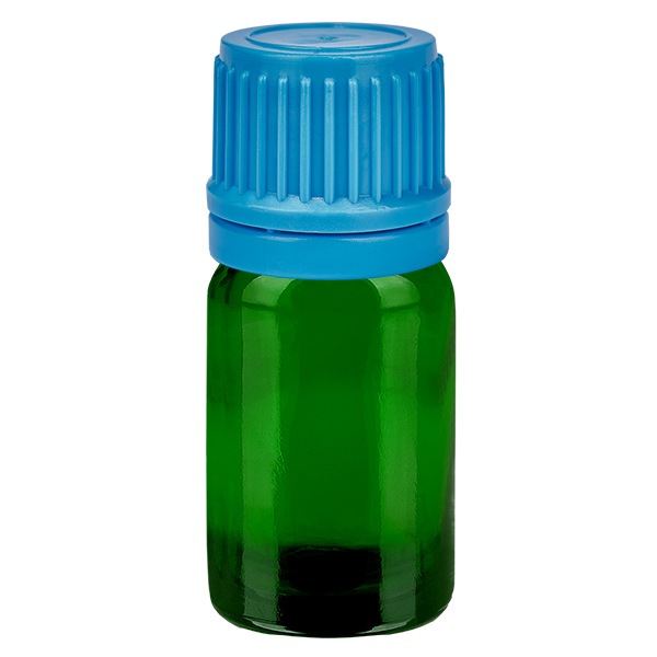 5ml Flasche 11mm Schraubverschluss blau Originalitätsverschluss GreenLine UT18/5