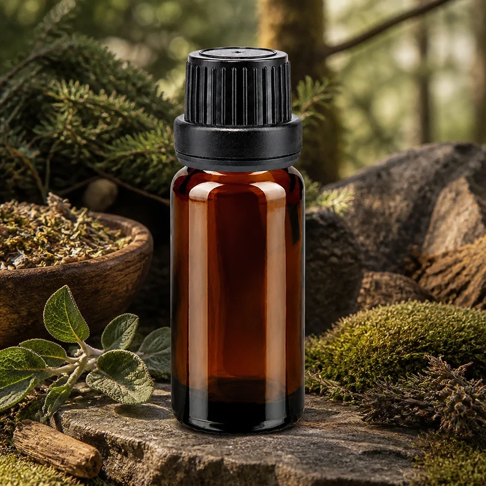 Hochwertige 10ml Apothekerflasche aus Braunglas mit schwarzem Schraubverschluss für Naturprodukte
