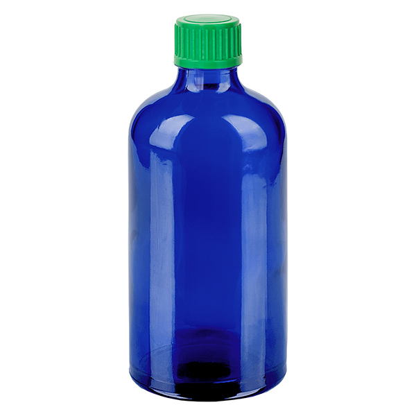 100ml Tropfflasche 0.8mm grünStandardverschluss BlueLine UT18/100