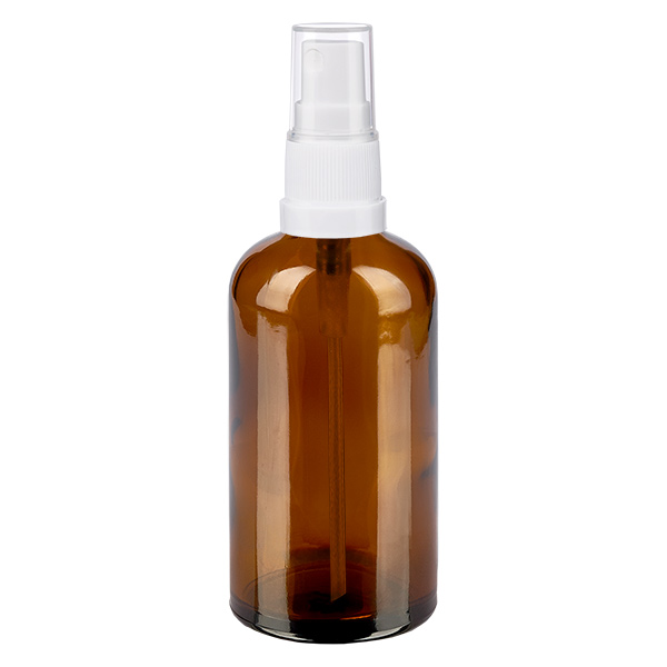 100ml Sprayflasche weiß/transparent Standardverschluss BrownLine UT18/100