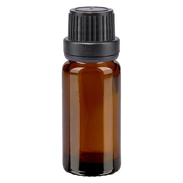 Apothekenflasche braun 10ml Schraubverschluss schwarz Dichteinlage Originalitätsverschluss Apothekenflasche braun 10ml Schraubverschluss schwarz Dichteinlage Originalitätsverschluss
