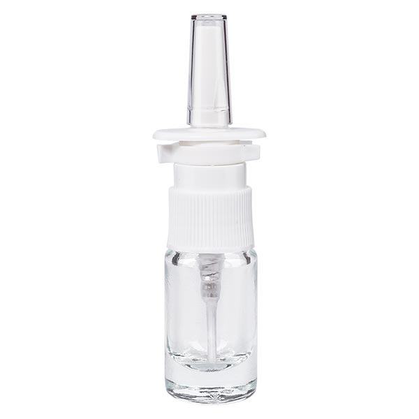 Apothekenflasche klar 5ml Nasenzerstäuber weiß Standard Apothekenflasche klar 5ml Nasenzerstäuber weiß Standard