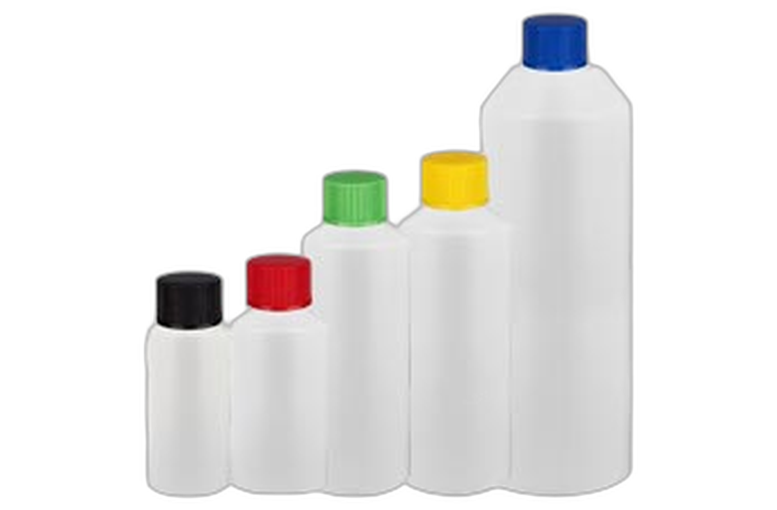 Zylinderflaschen weiss mit Verschluss